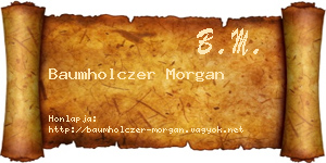 Baumholczer Morgan névjegykártya